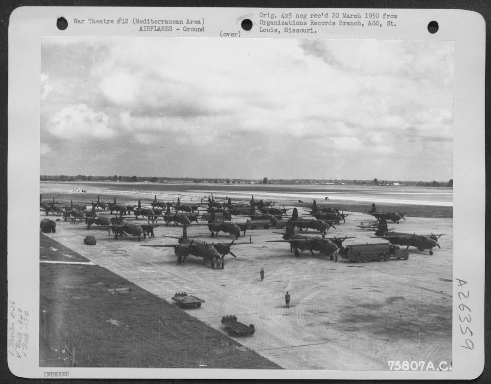 B-26s at Mediterranean airfield