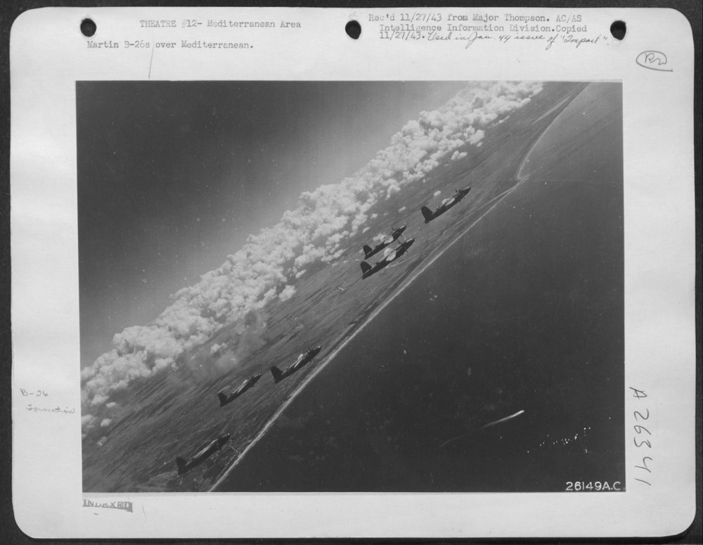B-26s over Mediterranean