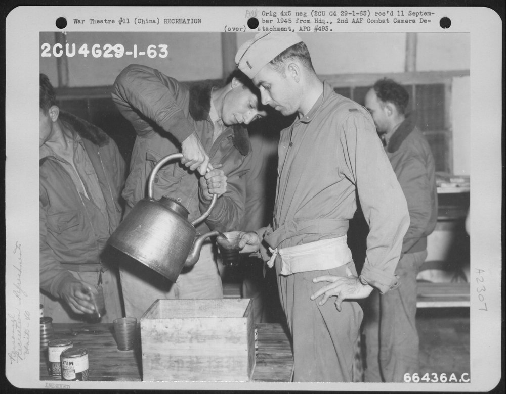 B-29 Crew Eating After Anshan Raid
