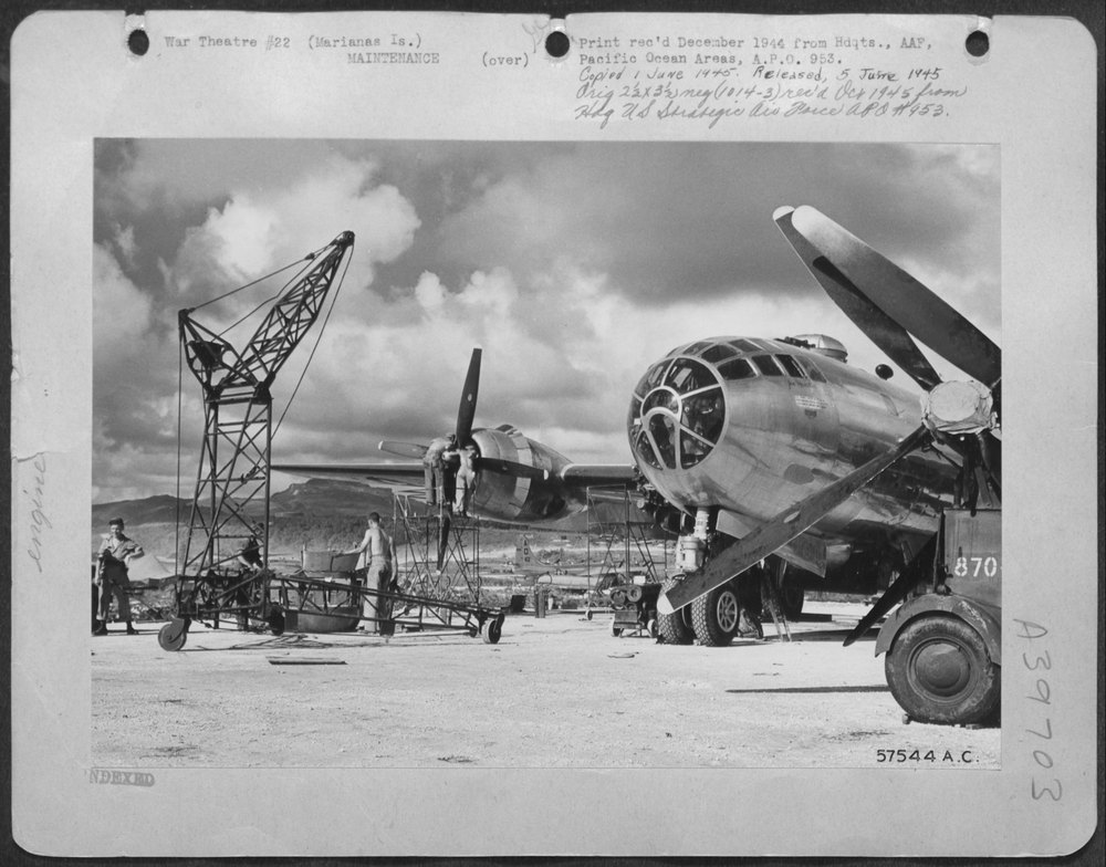 B-29 Engine Check In Marianas