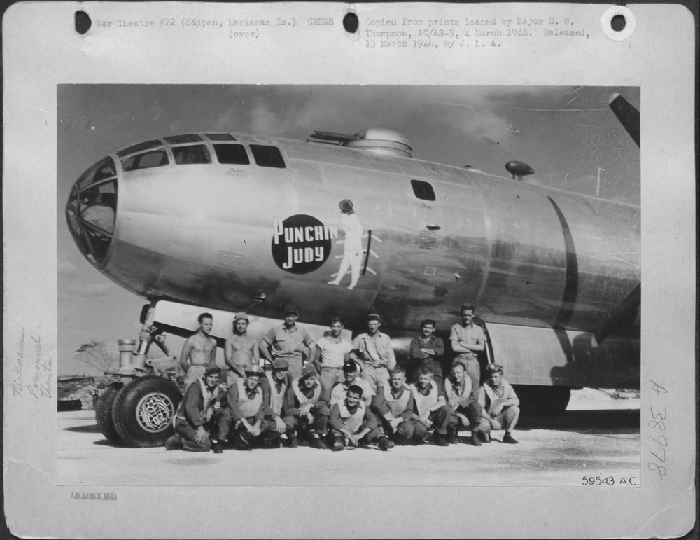 B-29 Punchin Judy crew on Saipan