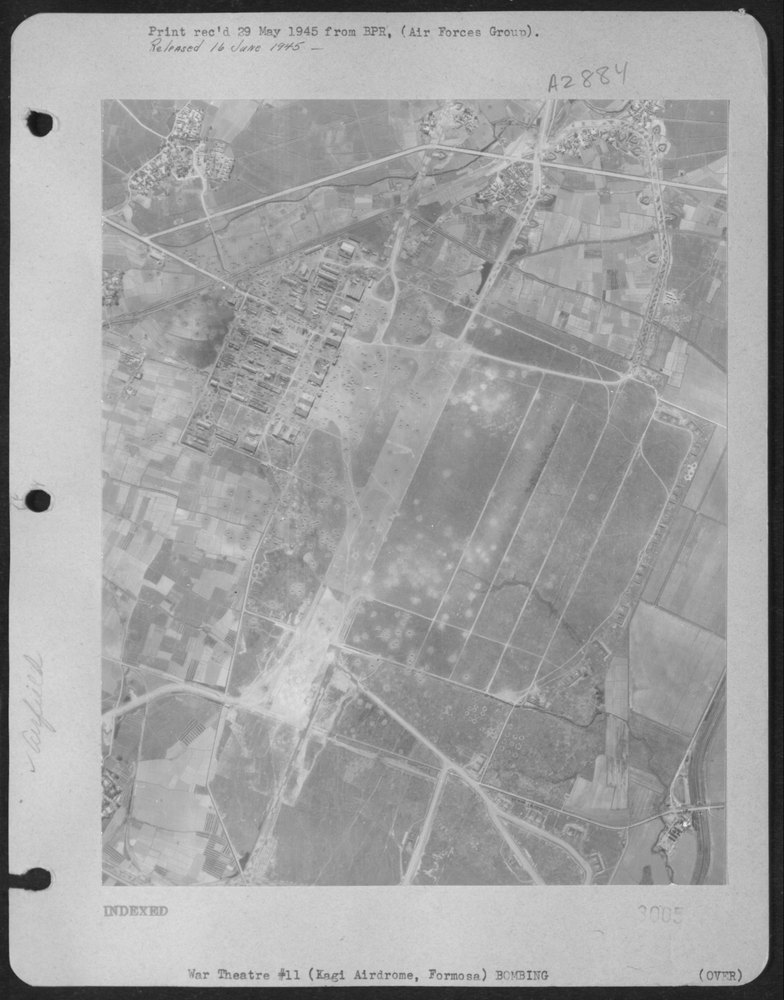 B-29 Superfortress attacks Kagi Airdrome Formosa