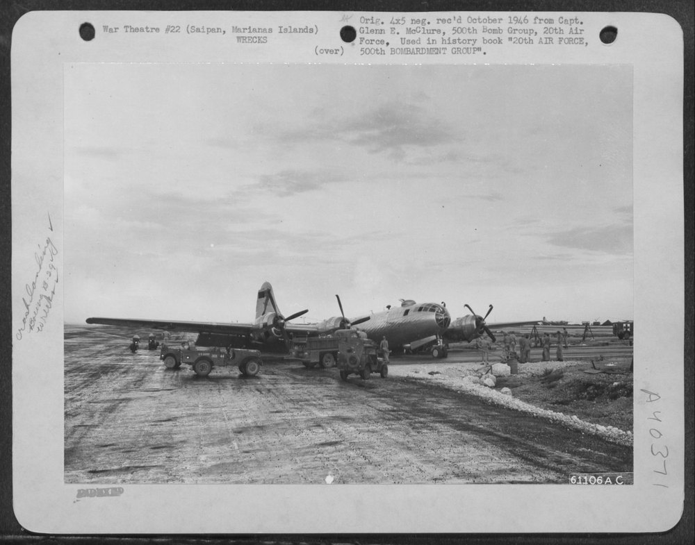 B-29 Superfortress crash landing Saipan