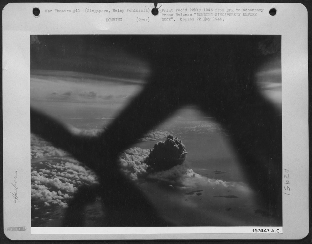 B-29 Superfortress over Singapore