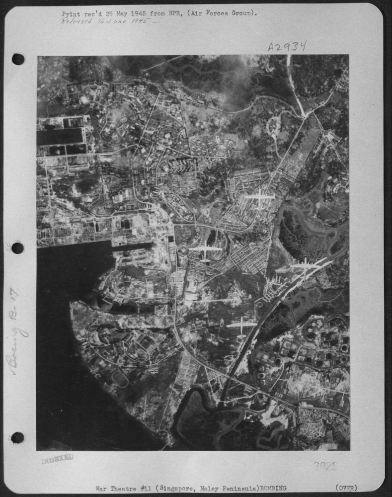 B-29 Superfortresses over Singapore