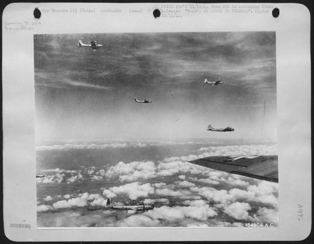 B-29s en route to Okayama airfield