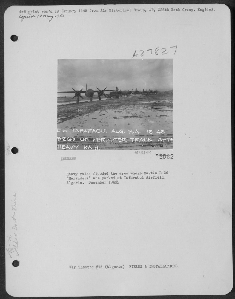 B26 Marauders flooded at Tafarabui Airfield