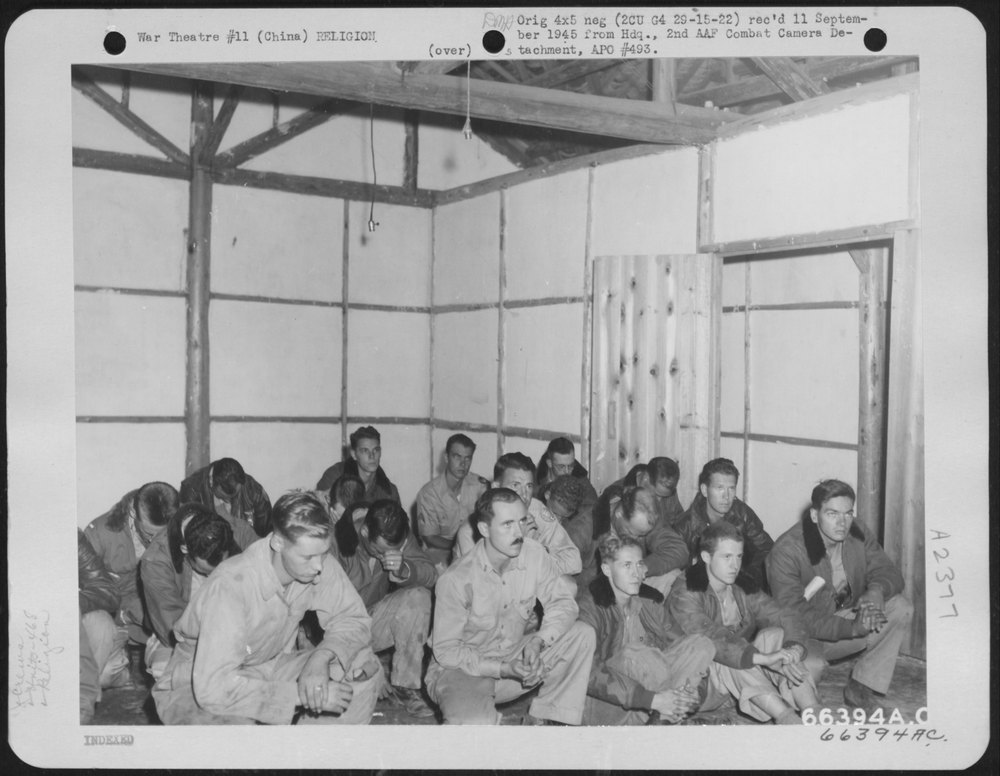 B29 Crew Members Receive Communion In China
