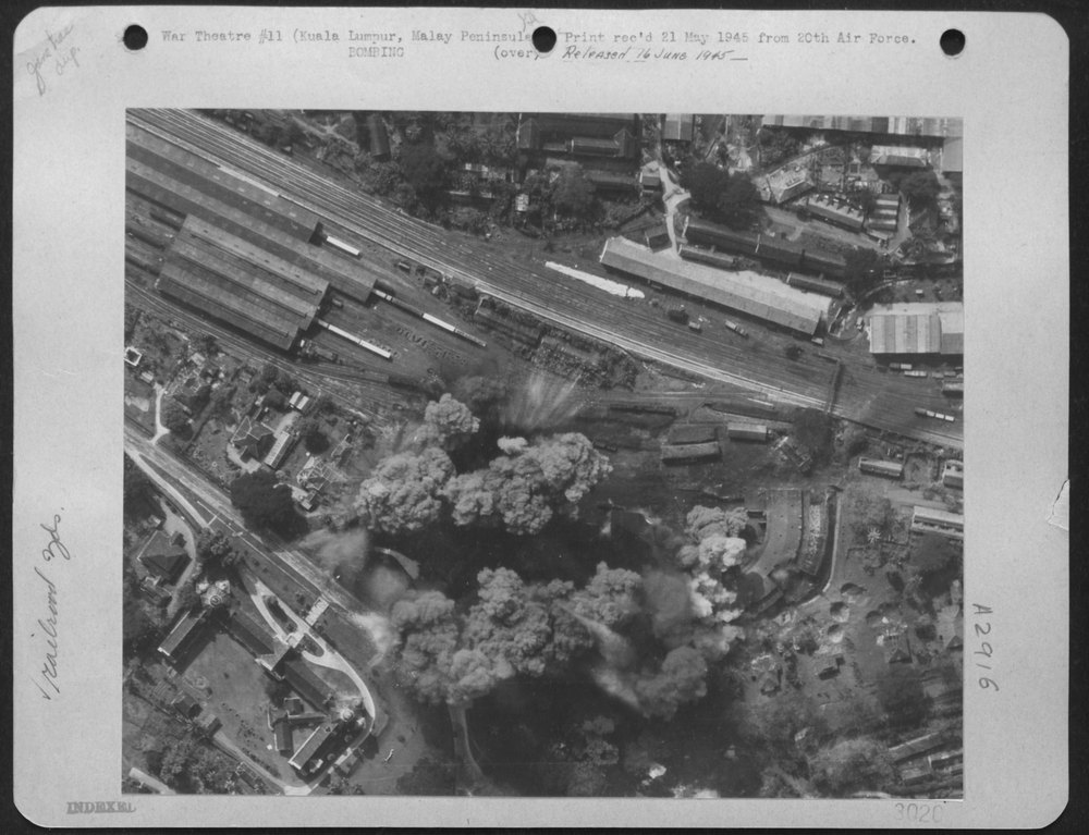 B29 Superfortresses hit Kuala Lumpur yards