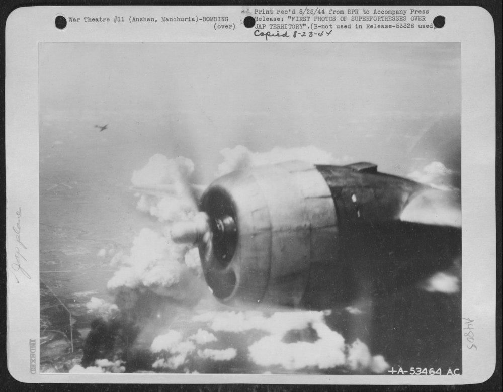 B29 Superfortresses over Anshan and Tangku