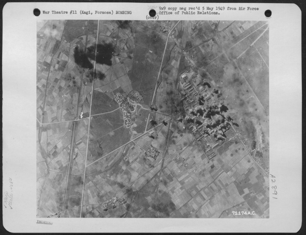 B29s bomb Formosa airdrome