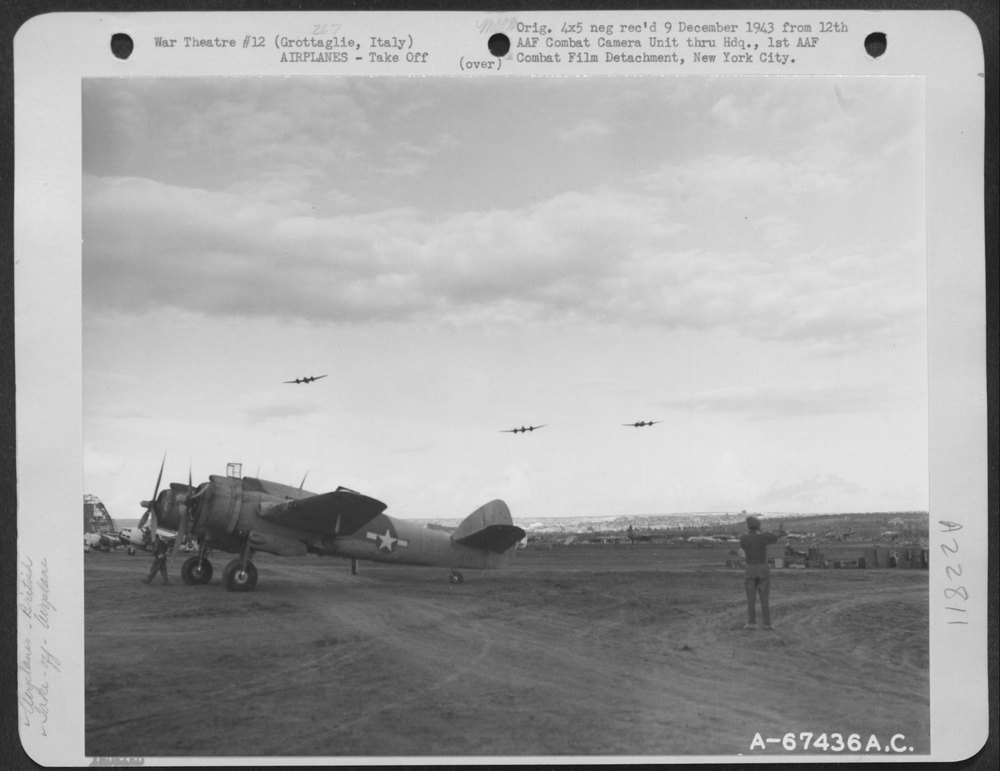 Beaufighters take off near Grottaglie