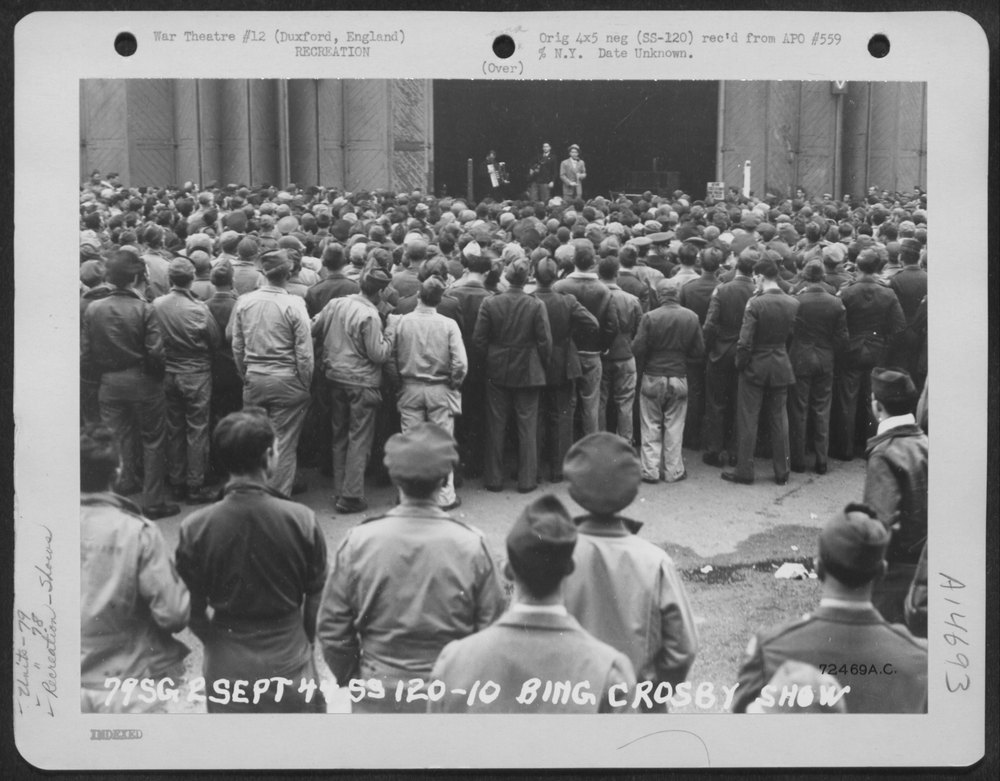 Bing Crosby USO show at Duxford