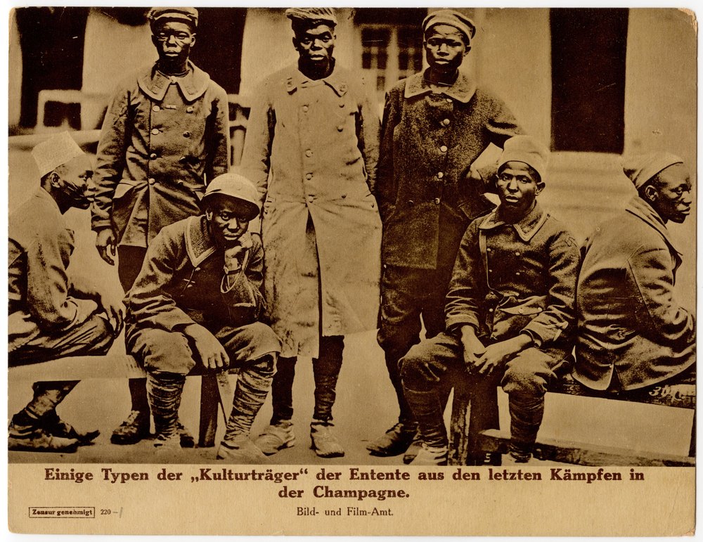 Black soldiers of the Entente in military uniforms