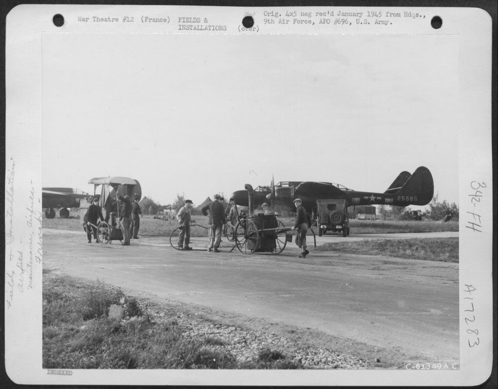 Black Widows at 9th Air Force base