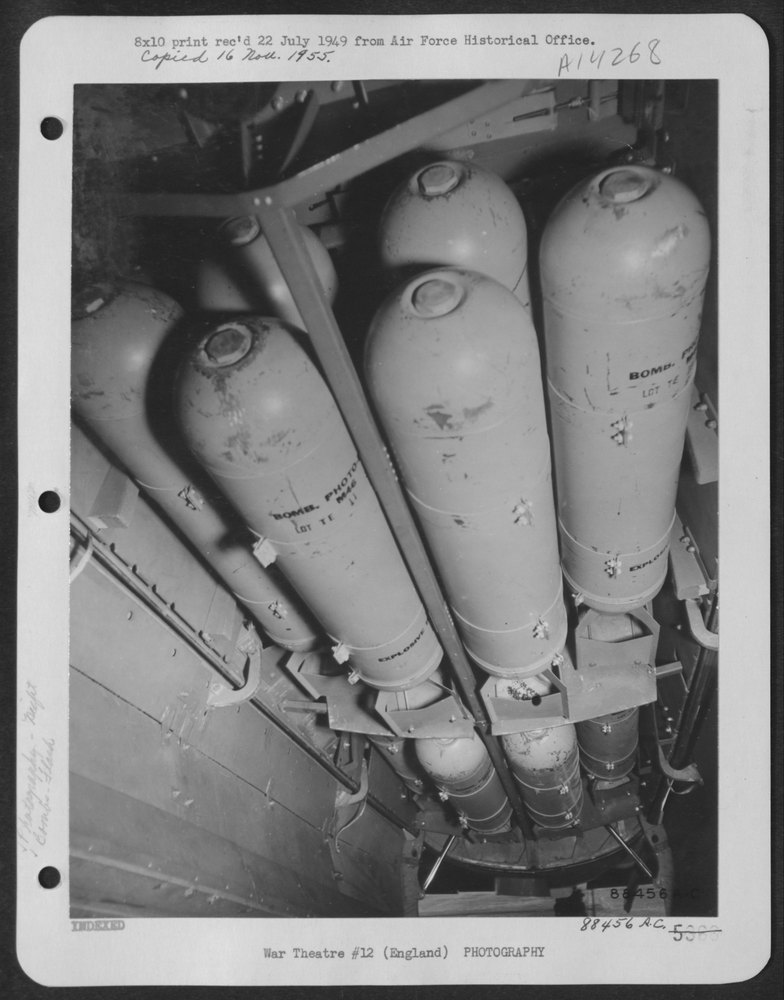 Bomb bay filled for night mission over Breteuil