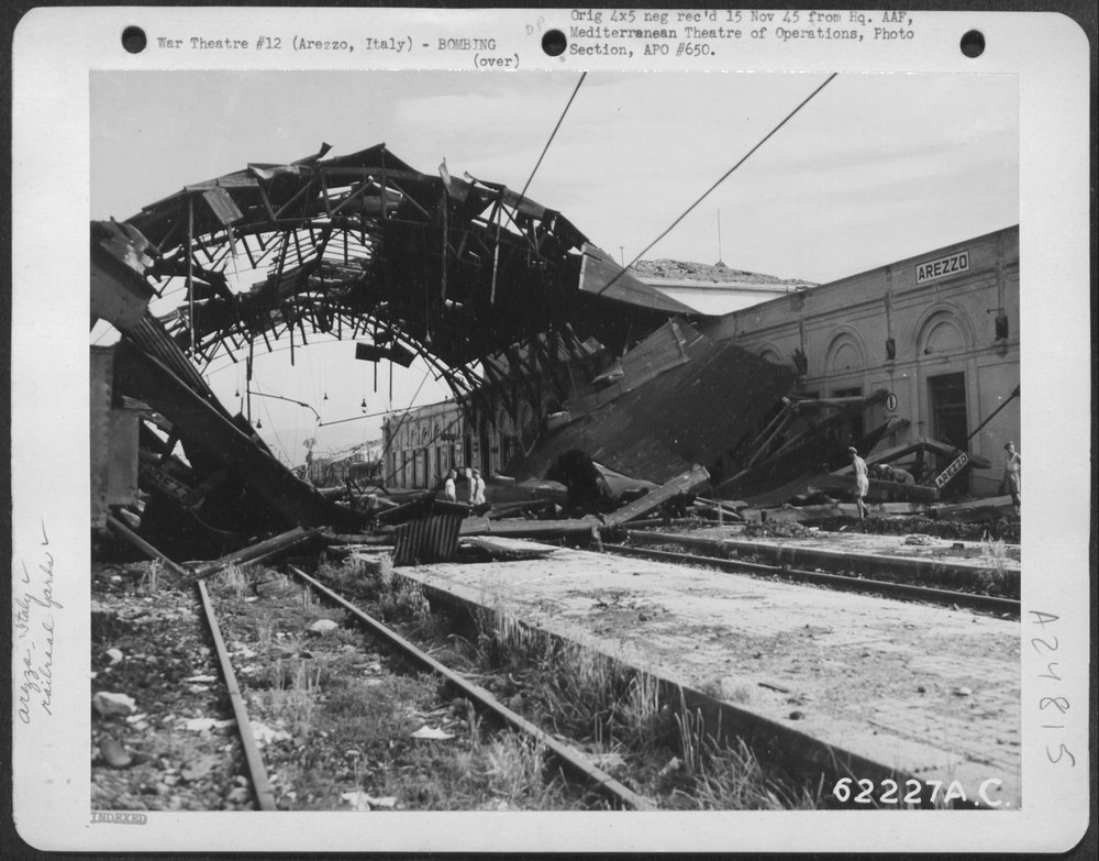 Bomb Damage At Arezzo