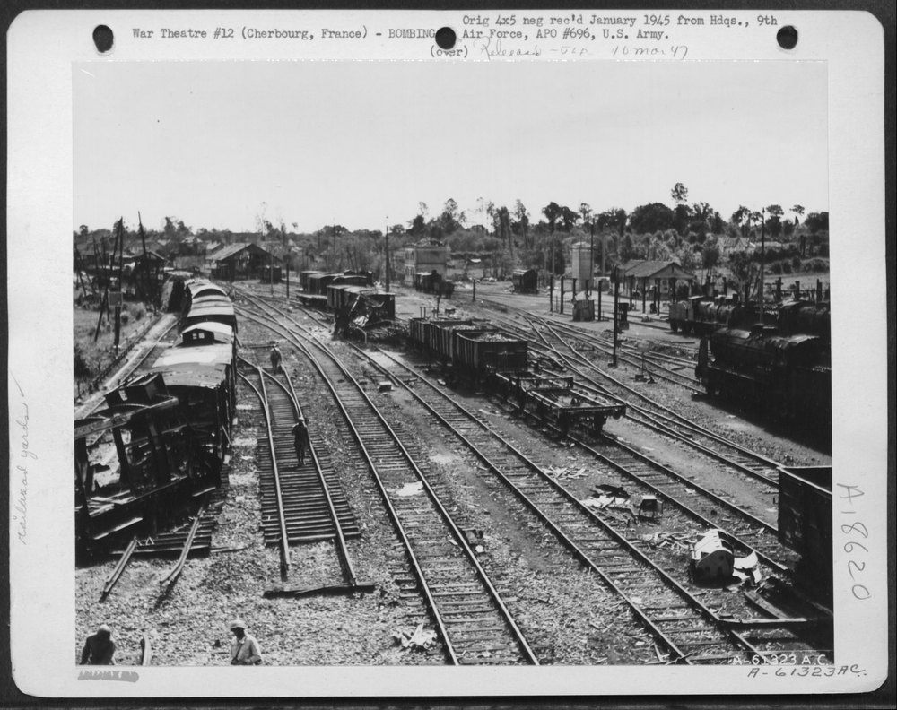 Bomb damage at Cherbourg