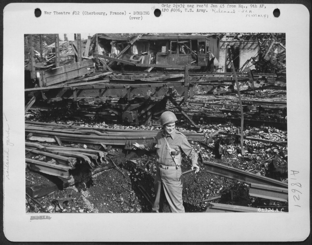 Bomb Damage At Cherbourg