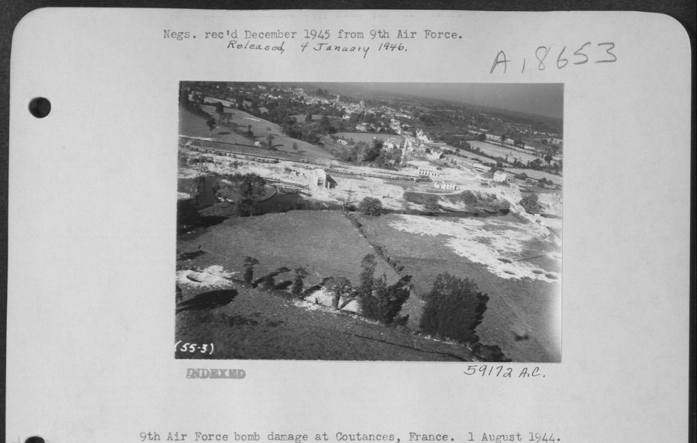 Bomb damage at Coutances