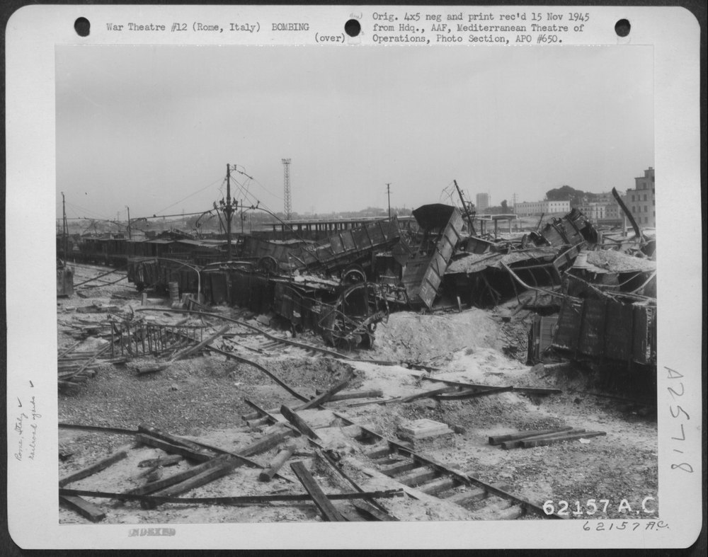 Bomb damage at Rome