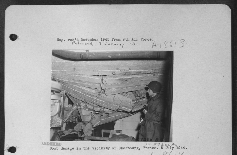 Bomb Damage In Cherbourg