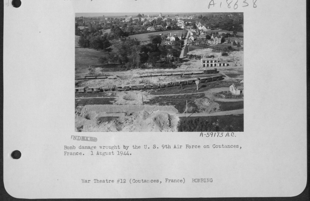 Bomb damage in Coutances France
