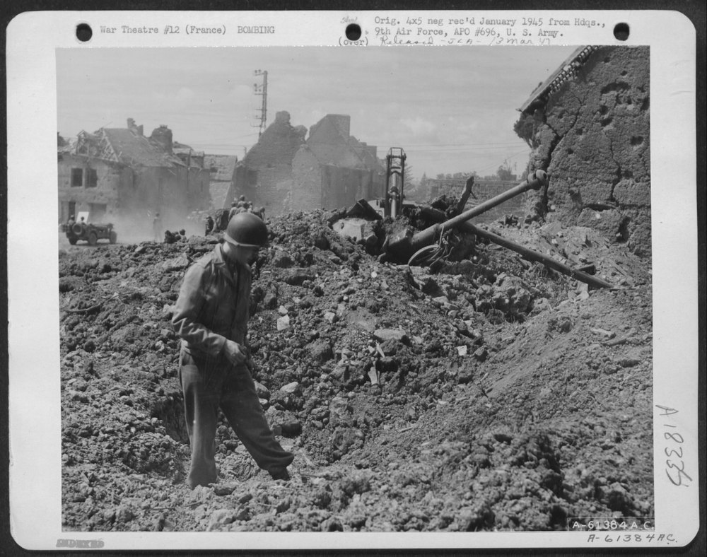 Bomb damage in France