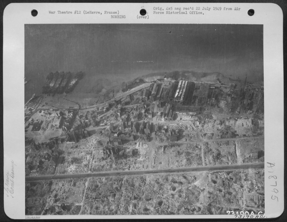 Bomb damage in LeHavre France