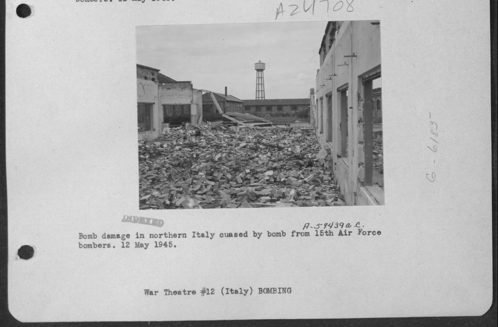Bomb Damage In Northern Italy