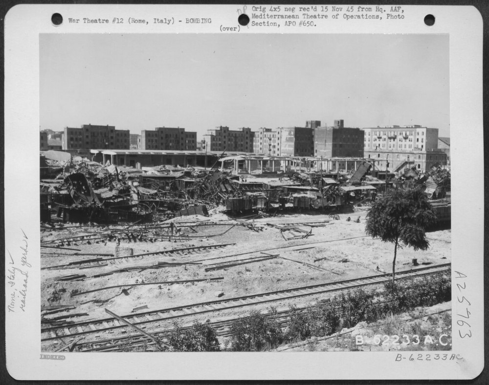 Bomb Damage In Rome