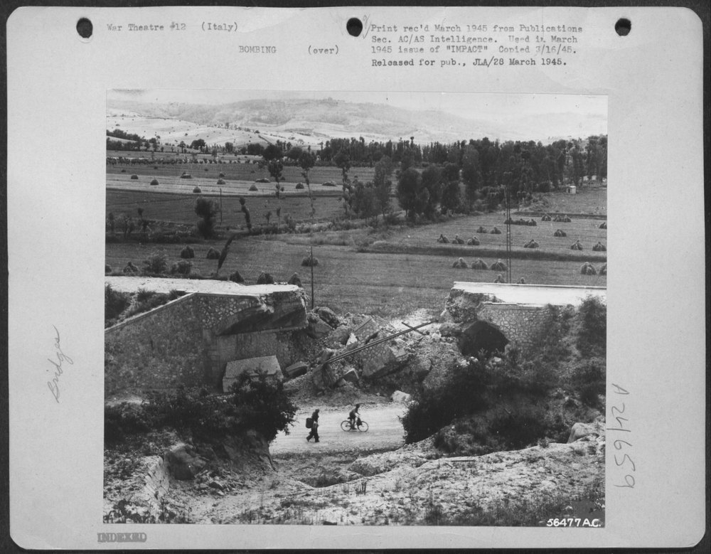 Bomb Damage Near Acquasparta Italy