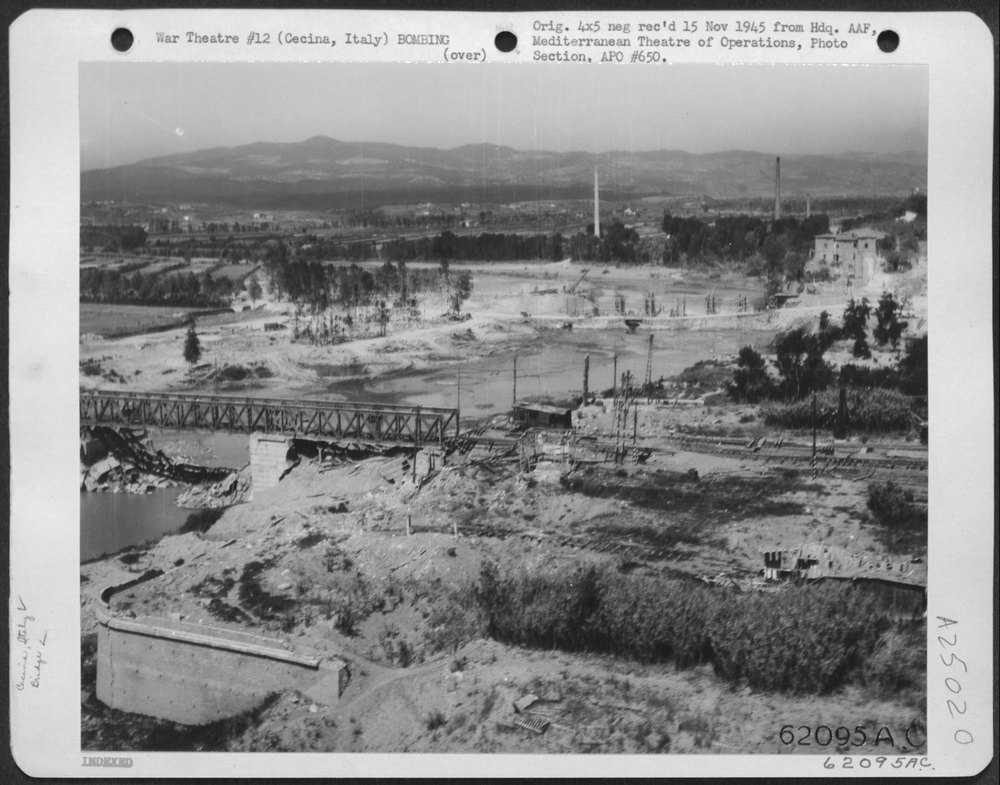 Bomb Damage Near Cecina Italy