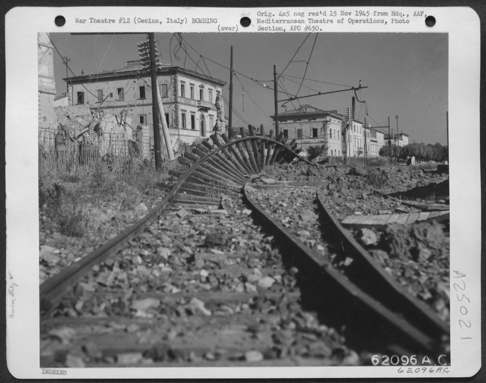 Bomb Damage Near Cecina Italy