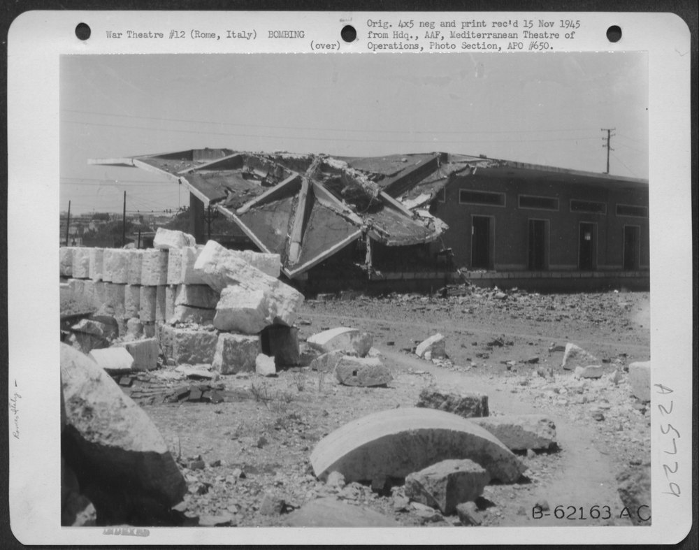 Bomb Damage Rome Railroad Yards