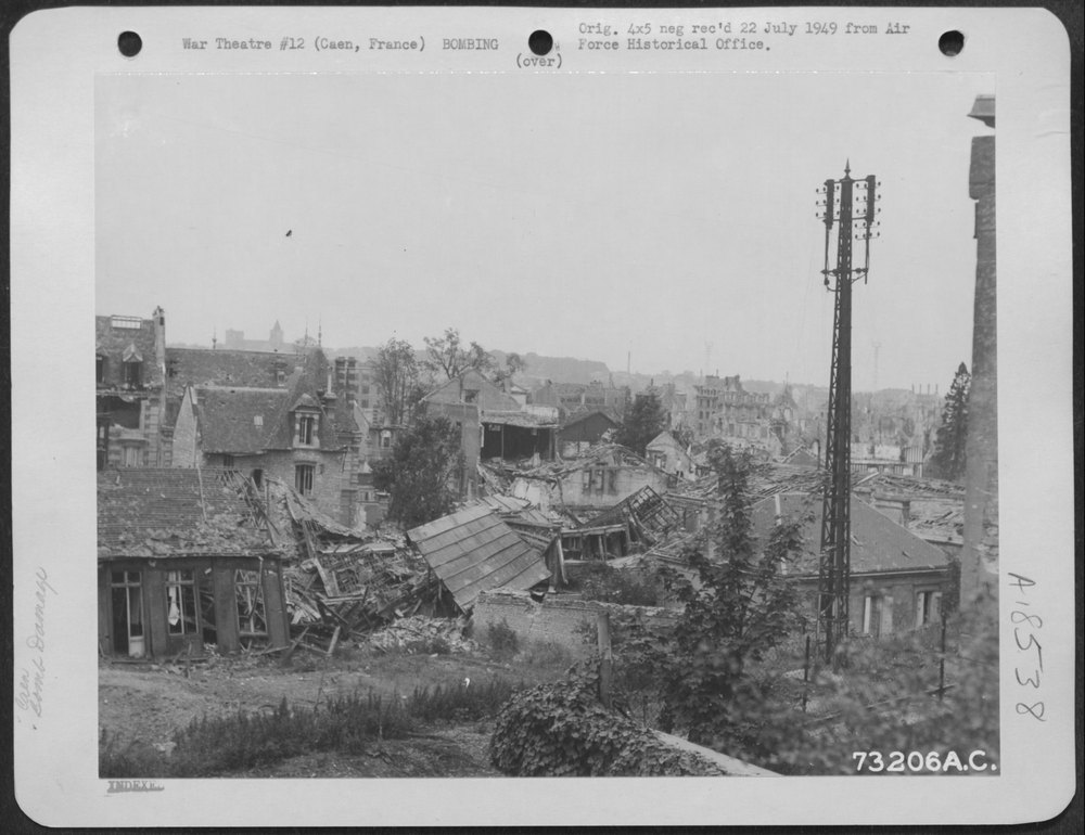 Bomb Damage To Caen