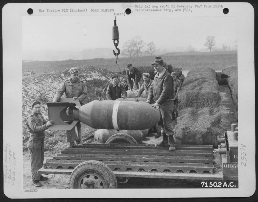 Bomb loading at 8th Air Force base