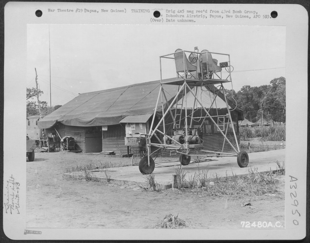 Bomb sight trainer at Dobodura Airstrip