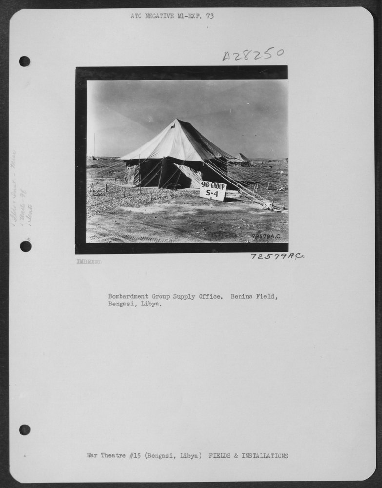Bombardment Group Supply Office at Benina Field