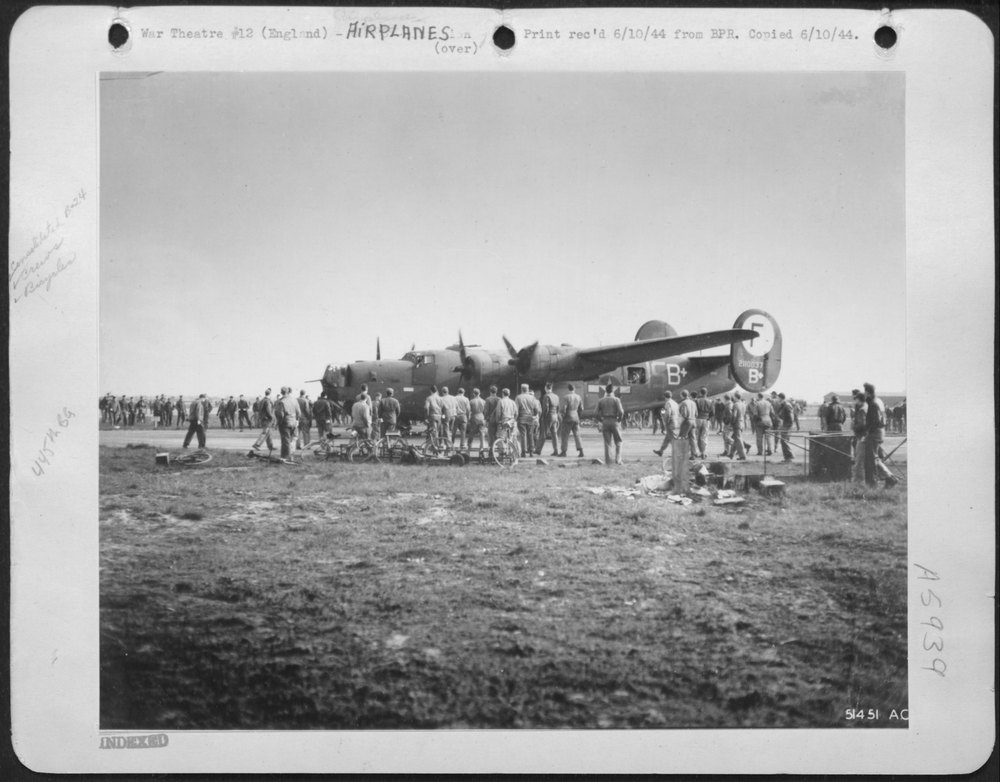 Bomber returning from D-Day mission
