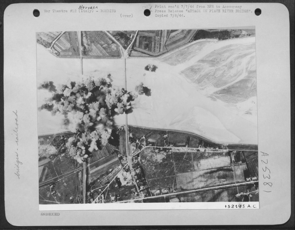 Bombers attack Nervesa Railroad Bridge