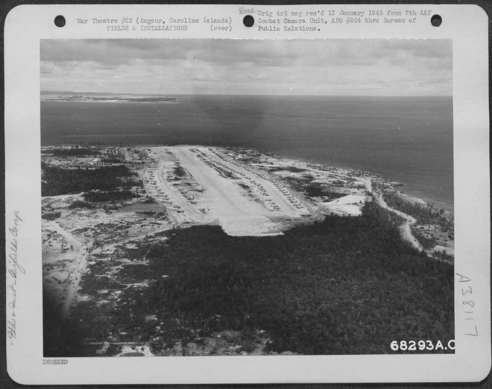 Bombers on Angaur Island airstrip