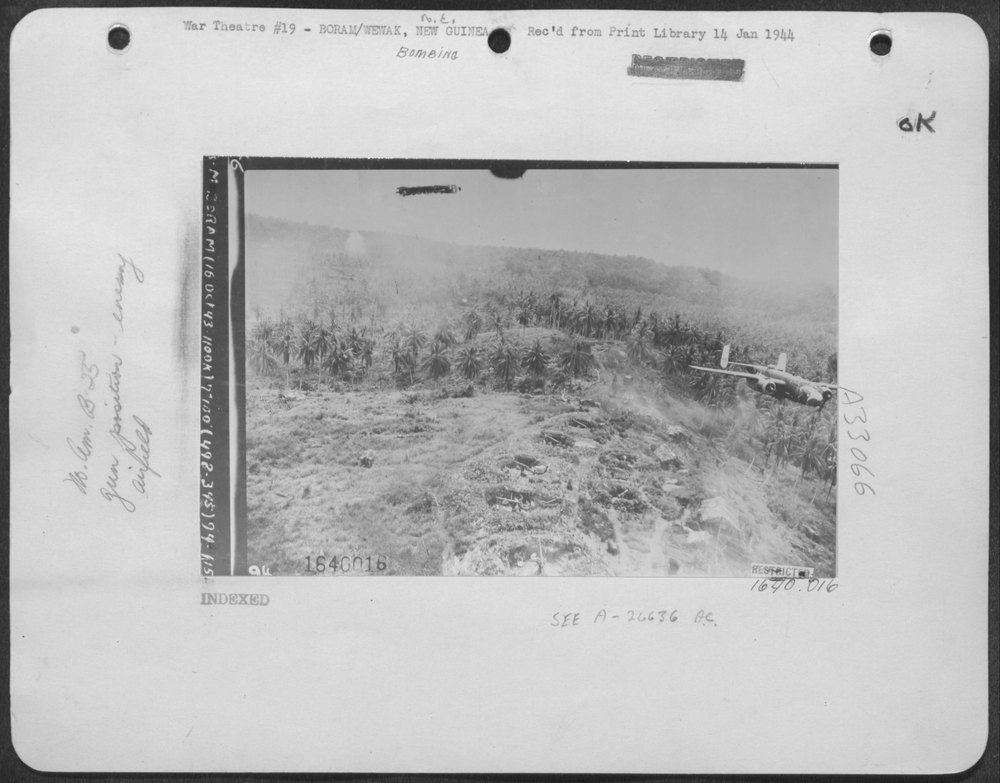 Bombing at Boram/Wewak New Guinea