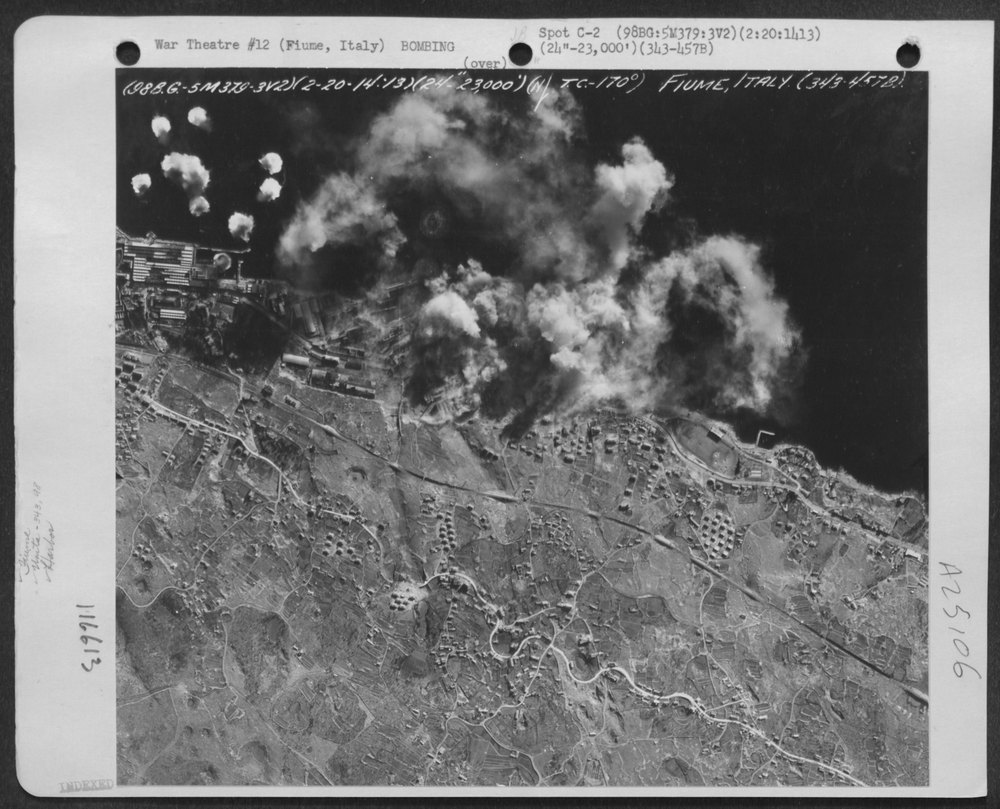 Bombing at Fiume Italy