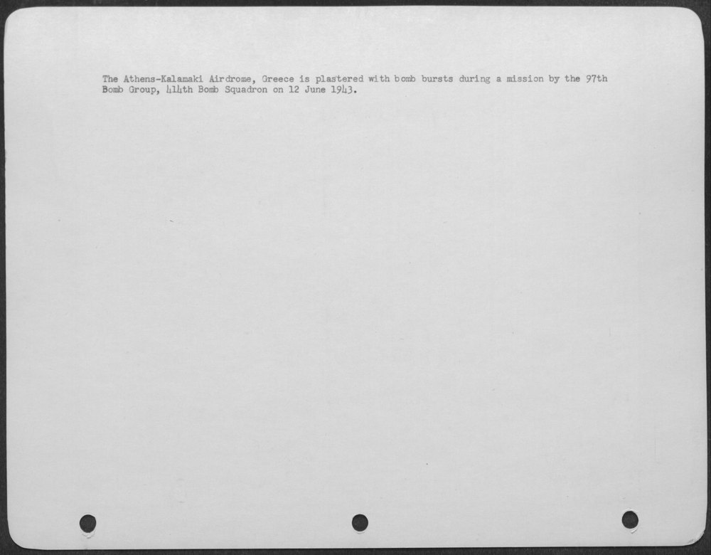 Bombing Athens-Kalamaki Airdrome Greece