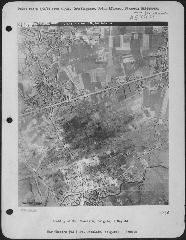 Bombing of St Gheslain Belgium