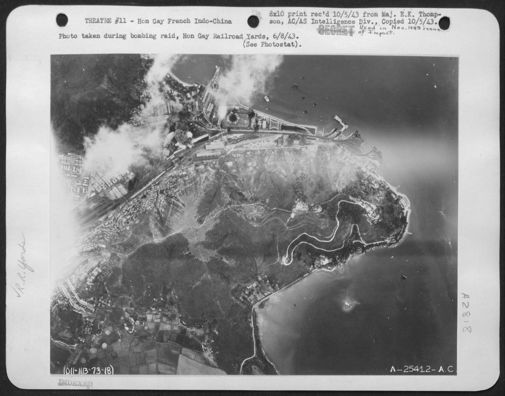 Bombing raid Hon Gay Railroad Yards