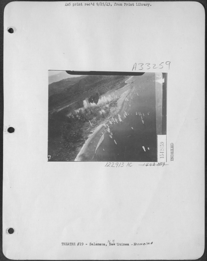 Bombing Salamuau New Guinea