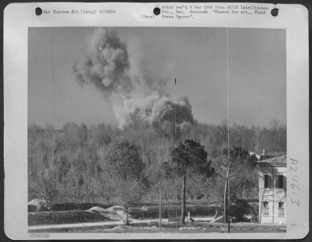 Bombs near Senio River
