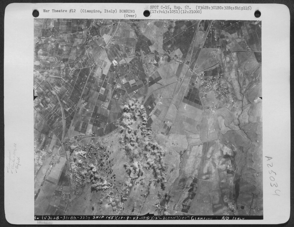 Bombs on Ciampino South Airdrome